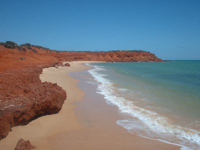 red beach at tip of Monkey Mia peninsula