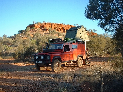 Camping near Mount Beadell