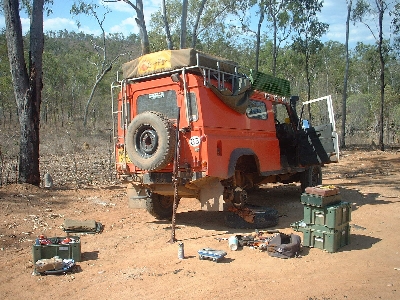 Changing the wheel bearing...