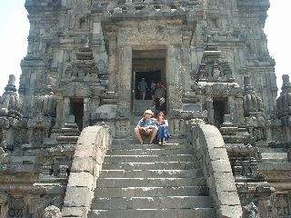 Us at the Shiva temple in Prambanan