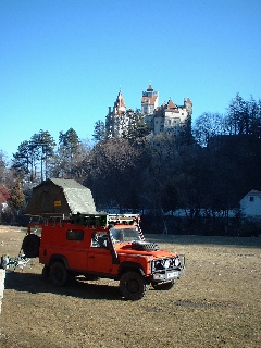 Camping beneath Dracula's castle