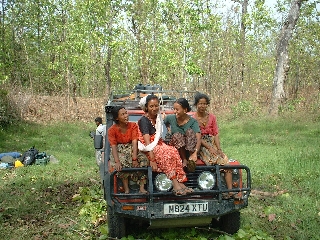 local women giving us a helping hand
