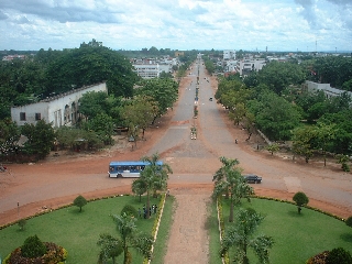 The main road in Vientiane